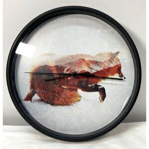 Fox Wall Clock, Battery Operated, Some Wear